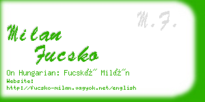 milan fucsko business card